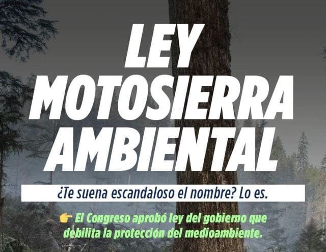 Ley motosierra ambiental